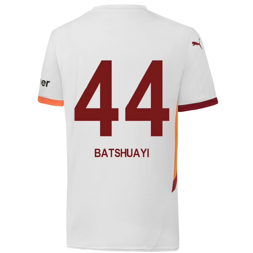 Danxen Niño Camiseta Michy Batshuayi #44 Blanco Amarillo Rojo 2ª Equipación 2024/25 La Camisa