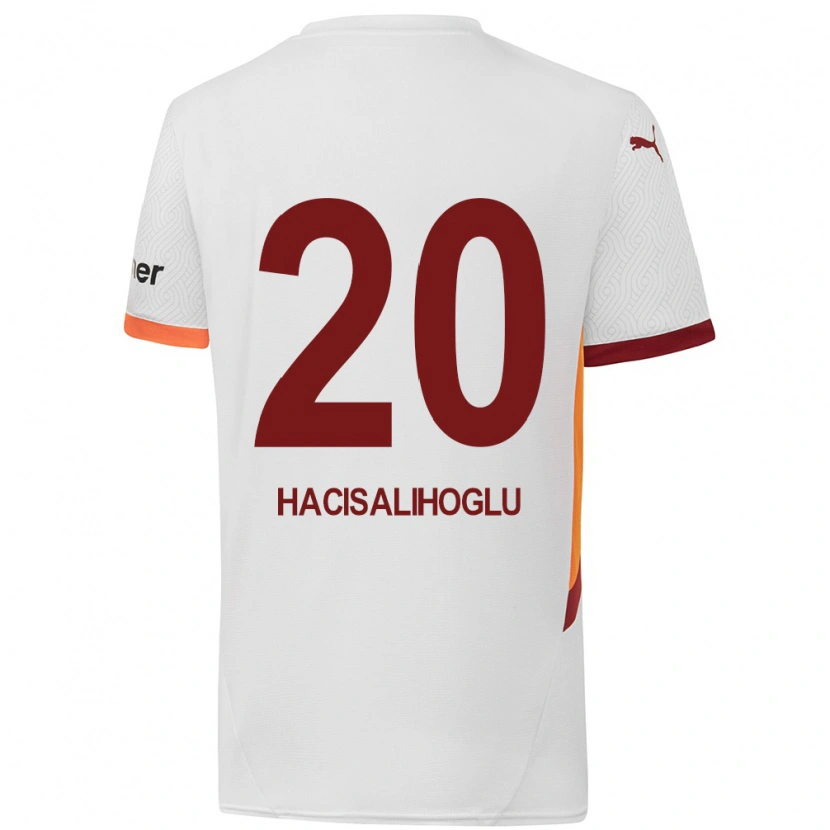 Danxen Niño Camiseta Arda Hacısalihoğlu #20 Blanco Amarillo Rojo 2ª Equipación 2024/25 La Camisa