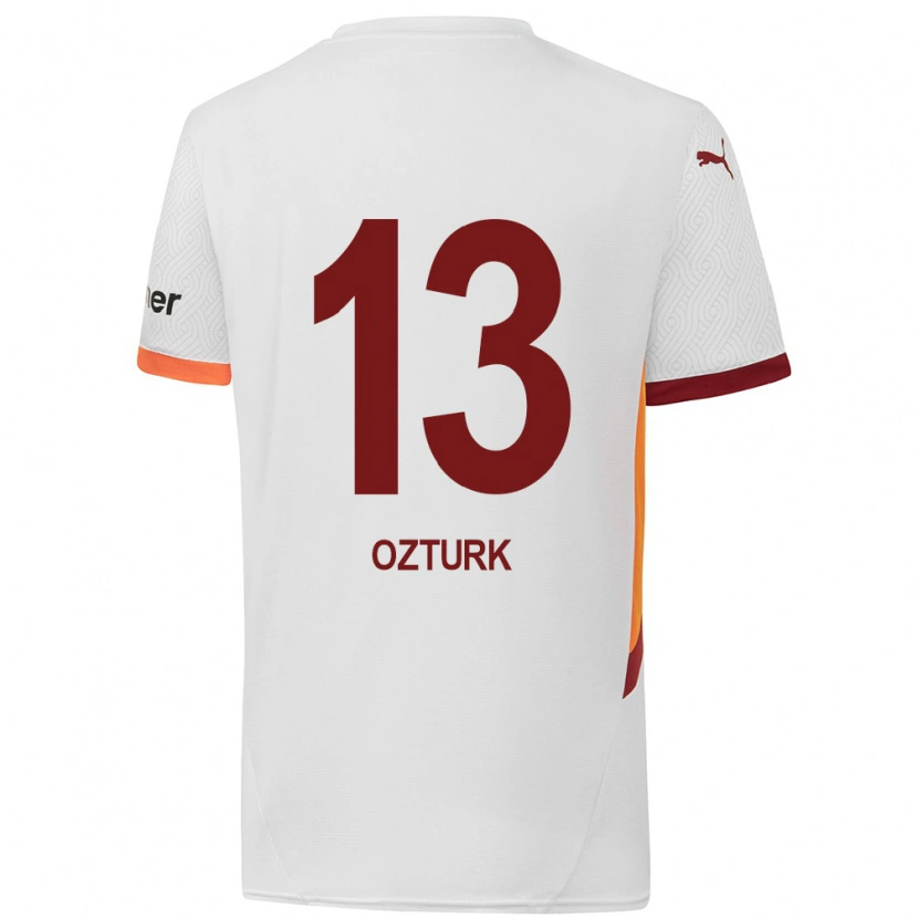 Danxen Niño Camiseta Fatma Sare Öztürk #13 Blanco Amarillo Rojo 2ª Equipación 2024/25 La Camisa