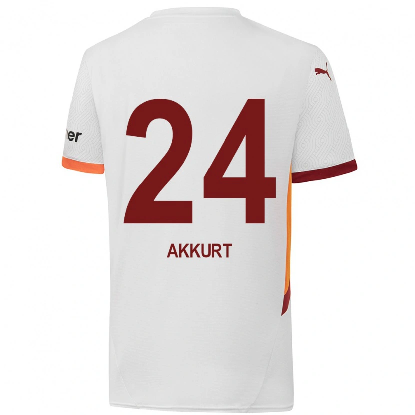 Danxen Niño Camiseta Arzu Akkurt #24 Blanco Amarillo Rojo 2ª Equipación 2024/25 La Camisa