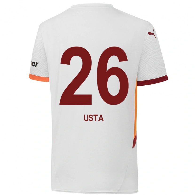 Danxen Niño Camiseta Alanur Usta #26 Blanco Amarillo Rojo 2ª Equipación 2024/25 La Camisa