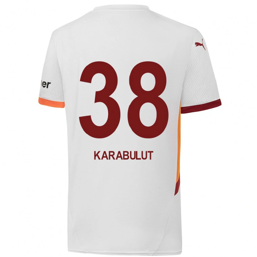 Danxen Niño Camiseta Arzu Karabulut #38 Blanco Amarillo Rojo 2ª Equipación 2024/25 La Camisa