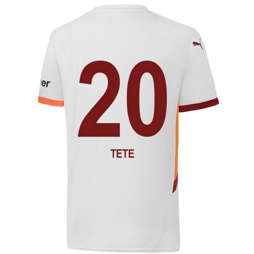 Danxen Niño Camiseta Tetê #20 Blanco Amarillo Rojo 2ª Equipación 2024/25 La Camisa