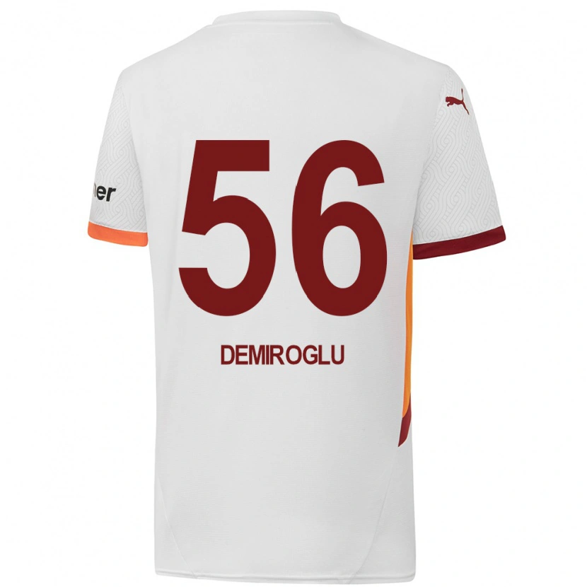 Danxen Niño Camiseta Baran Demiroğlu #56 Blanco Amarillo Rojo 2ª Equipación 2024/25 La Camisa