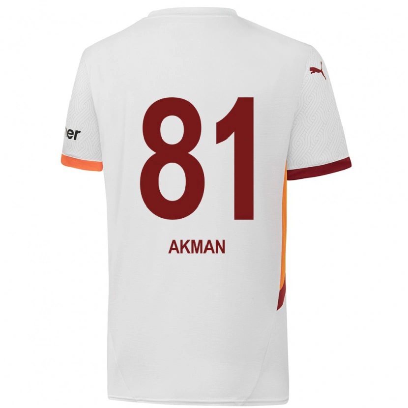 Danxen Niño Camiseta Hamza Akman #81 Blanco Amarillo Rojo 2ª Equipación 2024/25 La Camisa