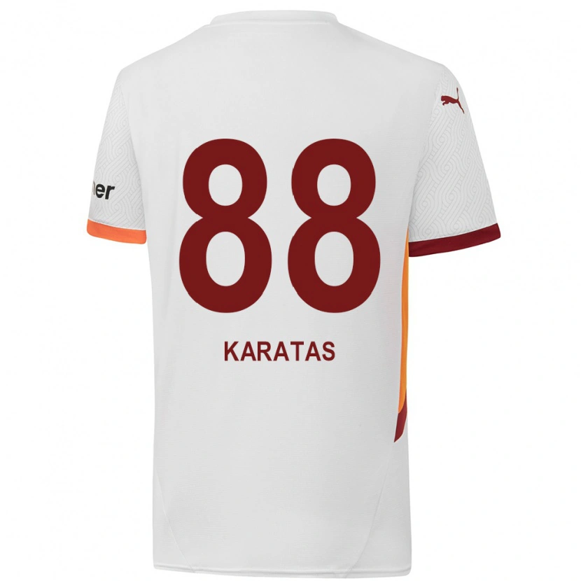 Danxen Niño Camiseta Kazımcan Karataş #88 Blanco Amarillo Rojo 2ª Equipación 2024/25 La Camisa