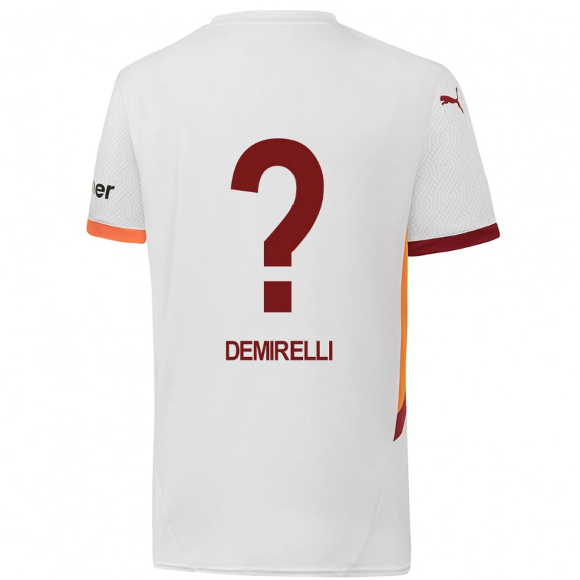 Danxen Niño Camiseta Ahmet Demirelli #0 Blanco Amarillo Rojo 2ª Equipación 2024/25 La Camisa