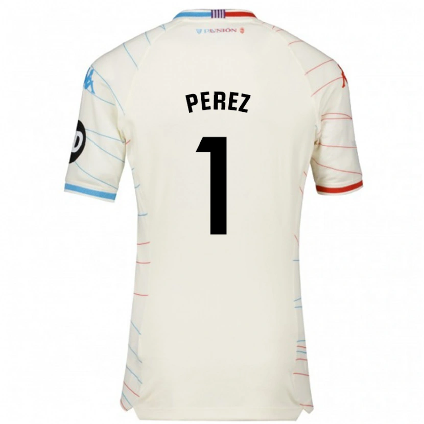 Danxen Niño Camiseta Fer Pérez #1 Blanco Rojo Azul 2ª Equipación 2024/25 La Camisa