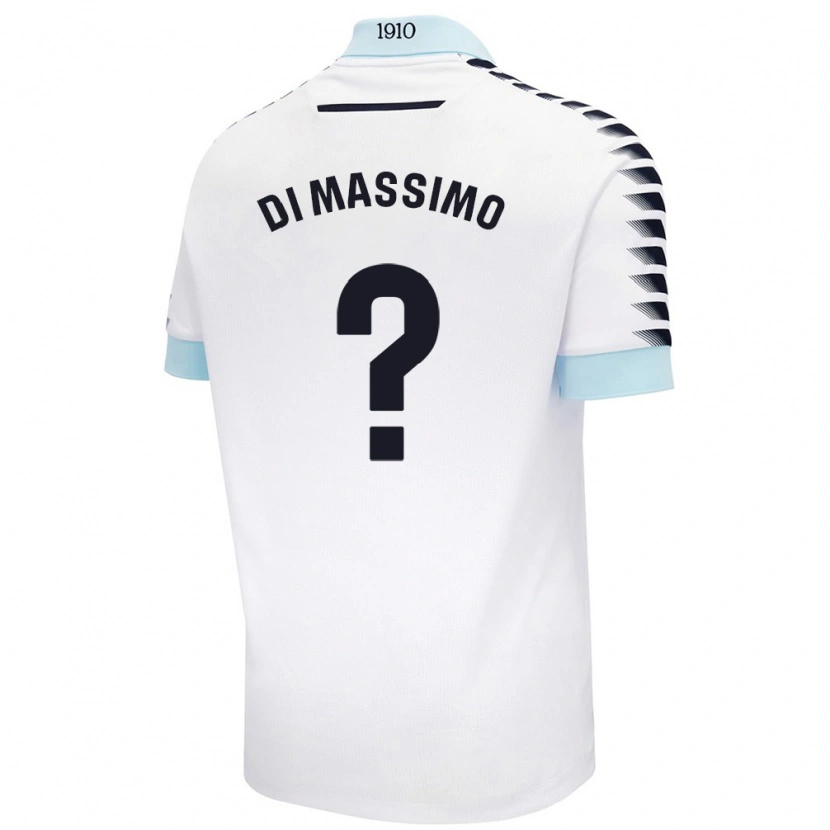 Danxen Niño Camiseta Manuel Di Massimo #0 Blanco Azul 2ª Equipación 2024/25 La Camisa