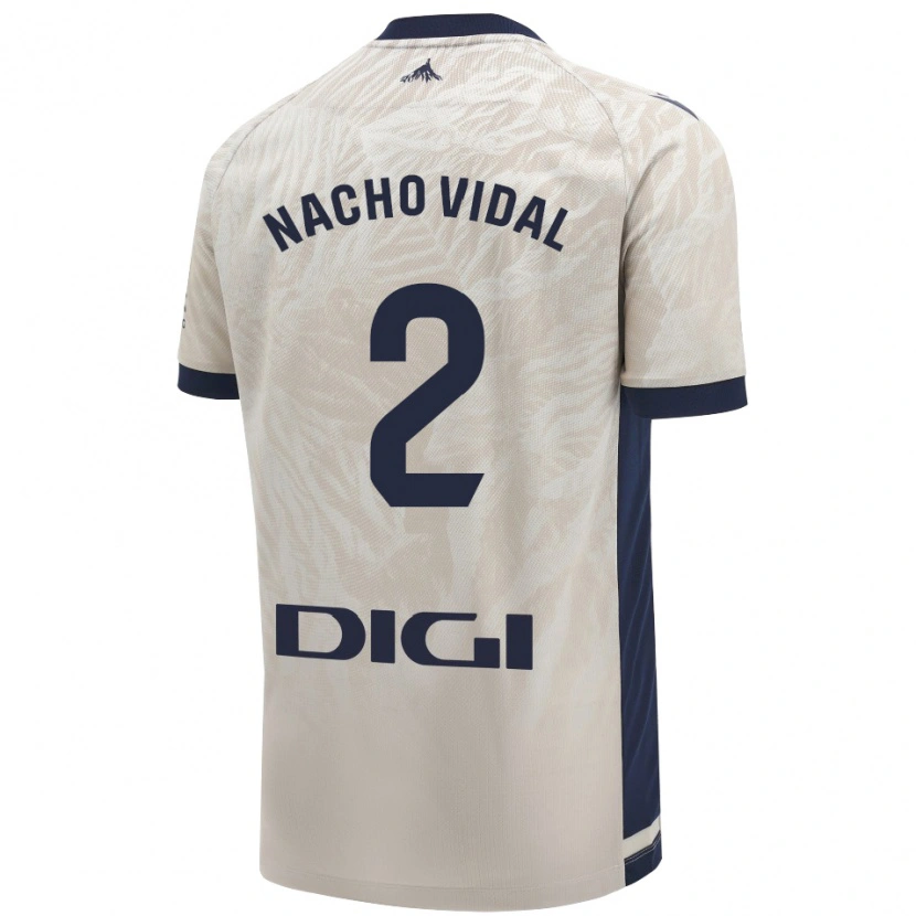 Danxen Niño Camiseta Nacho Vidal #2 Gris Claro 2ª Equipación 2024/25 La Camisa