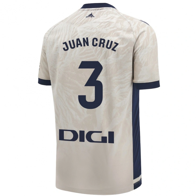 Danxen Niño Camiseta Juan Cruz #3 Gris Claro 2ª Equipación 2024/25 La Camisa