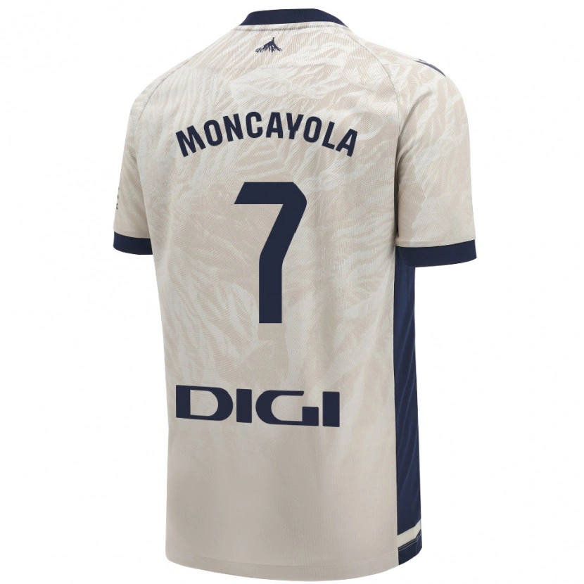 Danxen Niño Camiseta Jon Moncayola #7 Gris Claro 2ª Equipación 2024/25 La Camisa