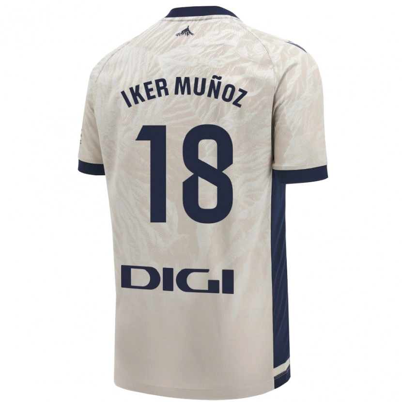 Danxen Niño Camiseta Iker Muñoz #18 Gris Claro 2ª Equipación 2024/25 La Camisa