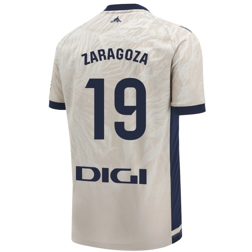 Danxen Niño Camiseta Bryan Zaragoza #19 Gris Claro 2ª Equipación 2024/25 La Camisa