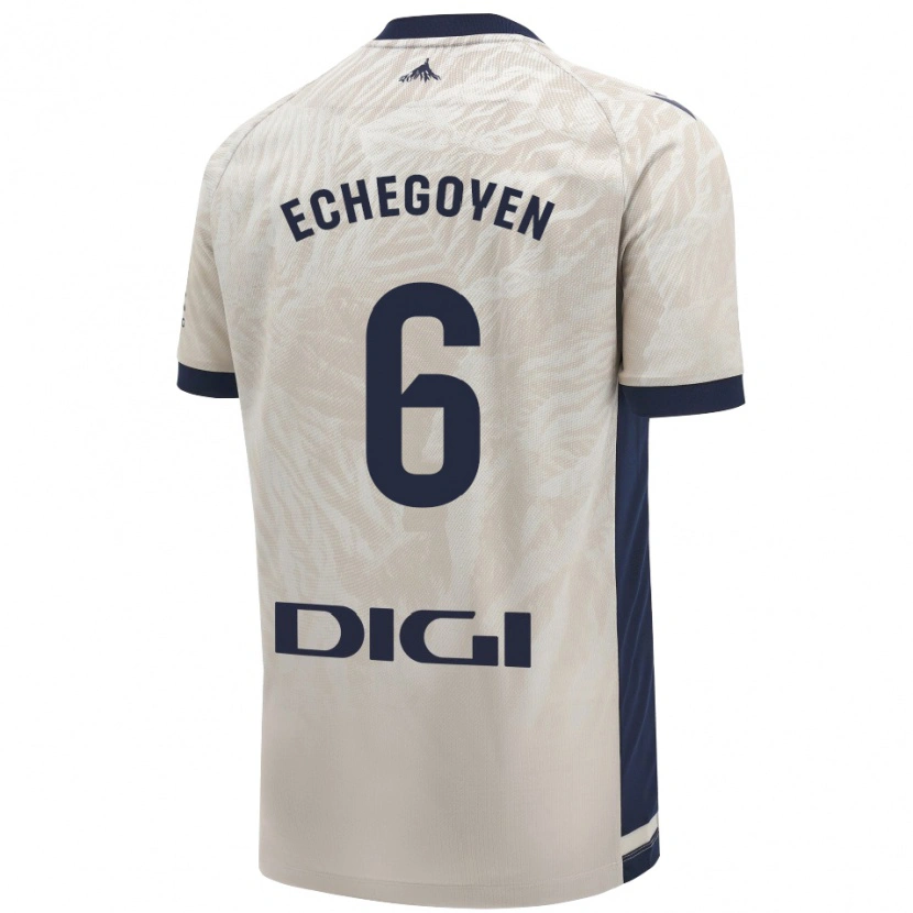 Danxen Niño Camiseta Mauro Echegoyen #6 Gris Claro 2ª Equipación 2024/25 La Camisa