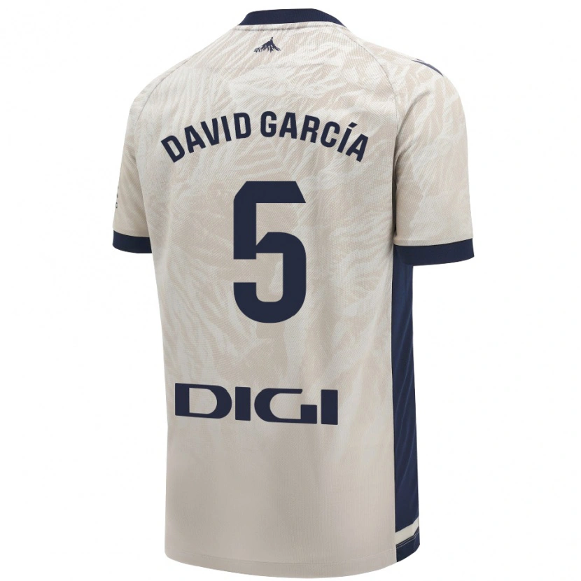 Danxen Niño Camiseta David García #5 Gris Claro 2ª Equipación 2024/25 La Camisa