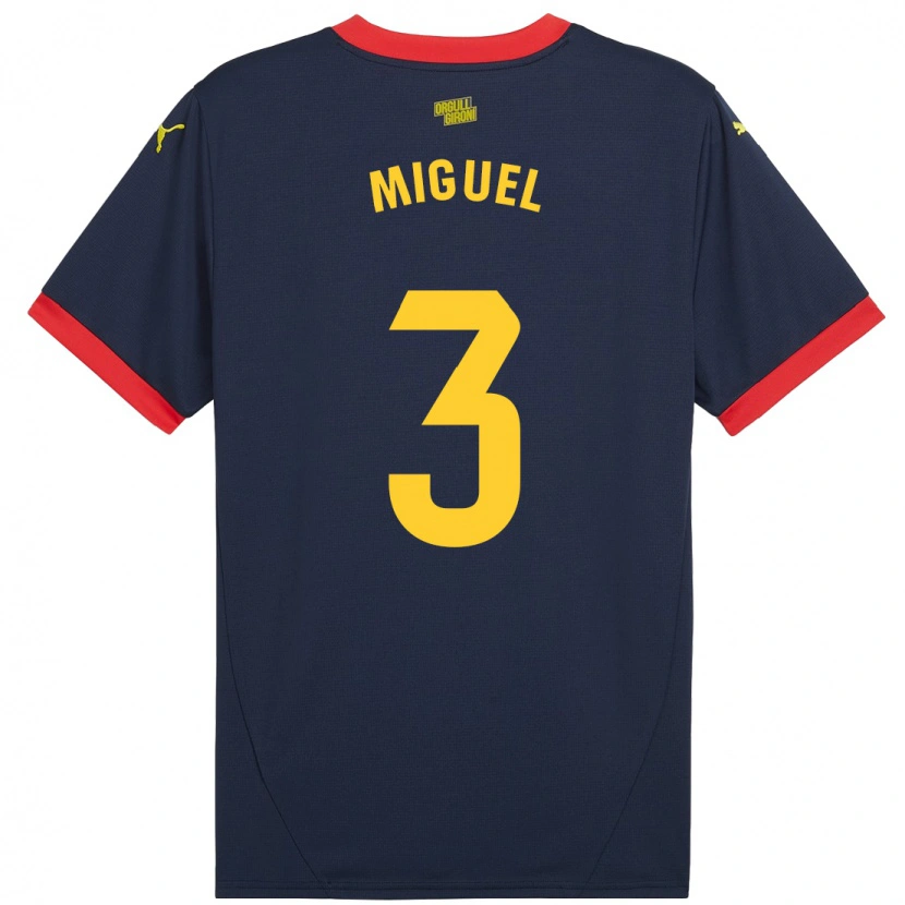 Danxen Niño Camiseta Miguel Gutiérrez #3 Azul Marino Rojo 2ª Equipación 2024/25 La Camisa