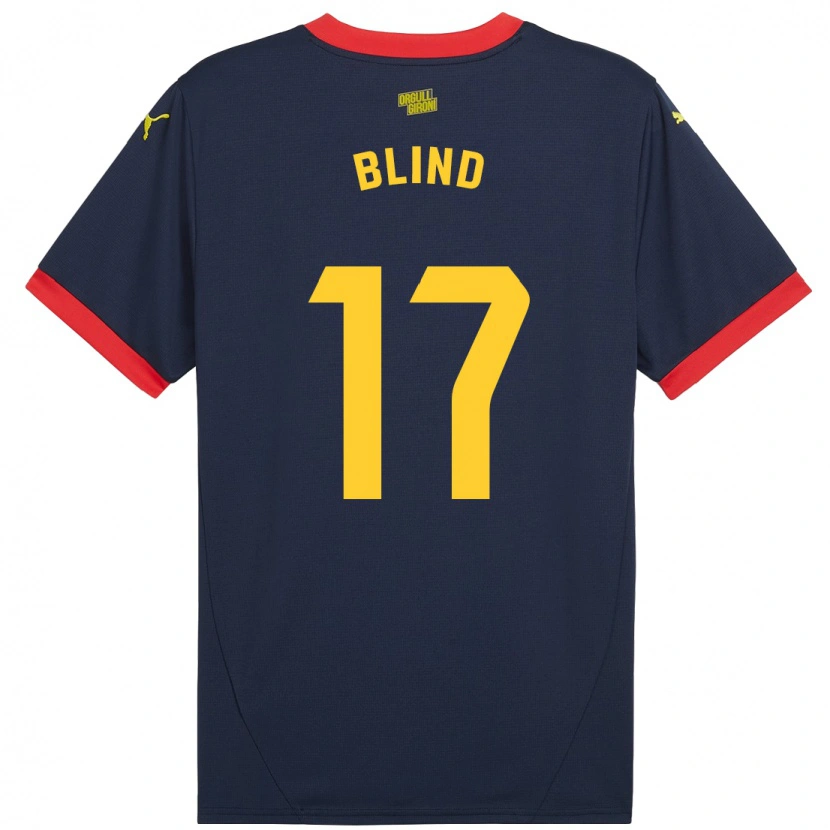 Danxen Niño Camiseta Daley Blind #17 Azul Marino Rojo 2ª Equipación 2024/25 La Camisa