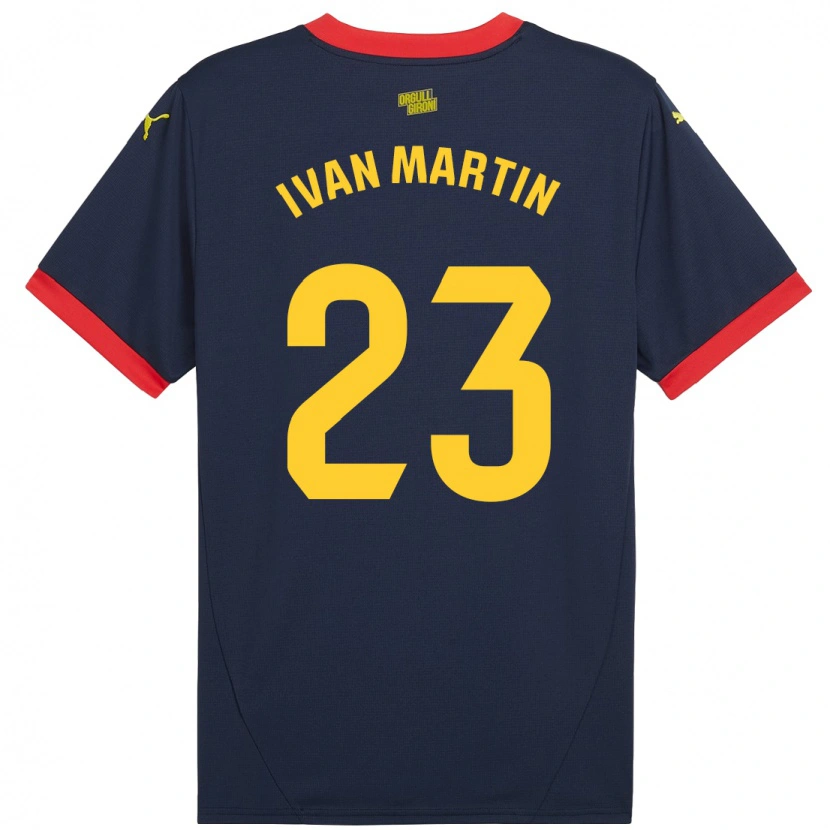 Danxen Niño Camiseta Iván Martín #23 Azul Marino Rojo 2ª Equipación 2024/25 La Camisa