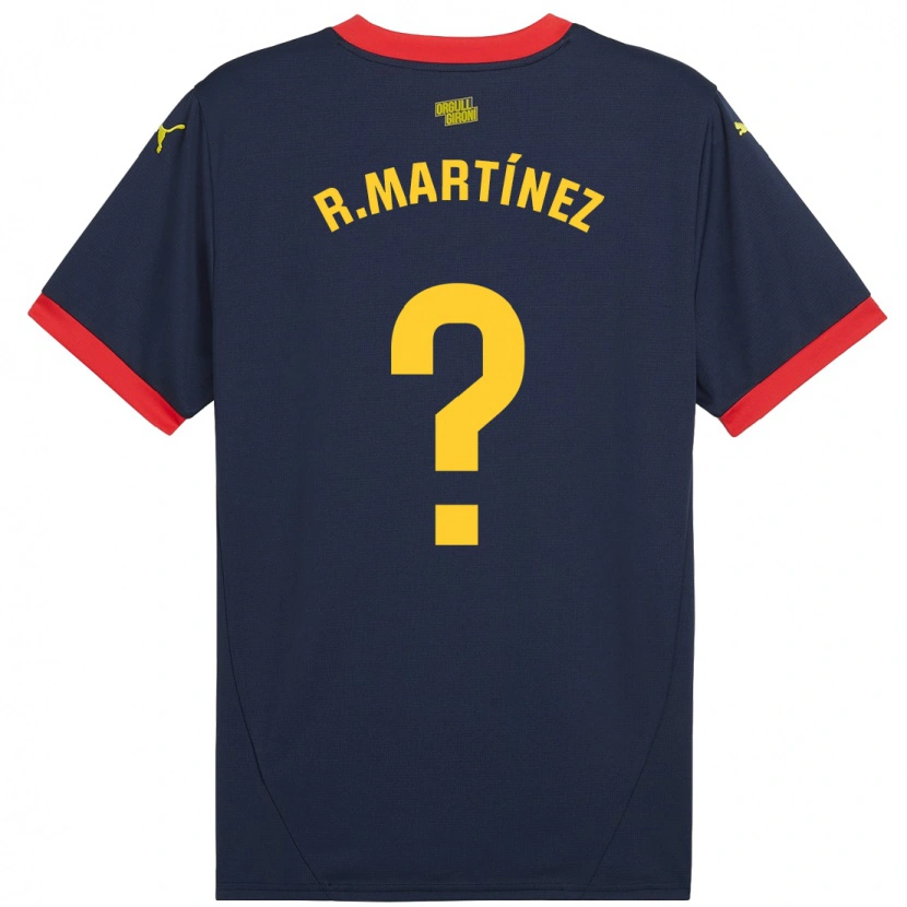 Danxen Niño Camiseta Raúl Martínez #0 Azul Marino Rojo 2ª Equipación 2024/25 La Camisa