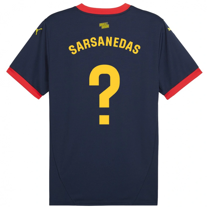 Danxen Niño Camiseta Joao Sarsanedas #0 Azul Marino Rojo 2ª Equipación 2024/25 La Camisa