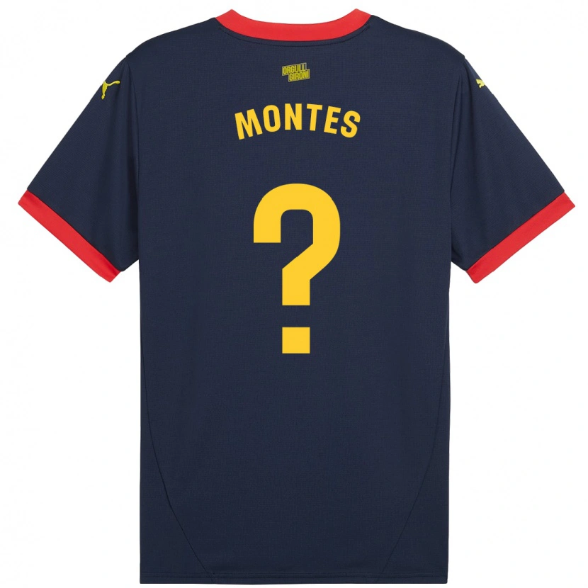 Danxen Niño Camiseta Luis Montes #0 Azul Marino Rojo 2ª Equipación 2024/25 La Camisa