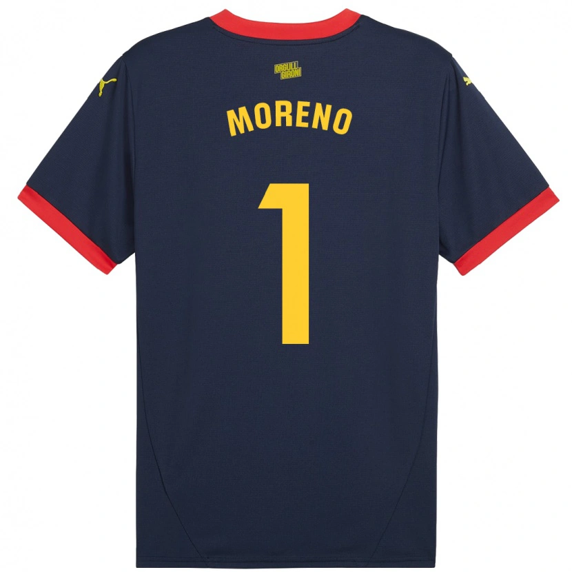 Danxen Niño Camiseta Gerard Moreno #1 Azul Marino Rojo 2ª Equipación 2024/25 La Camisa