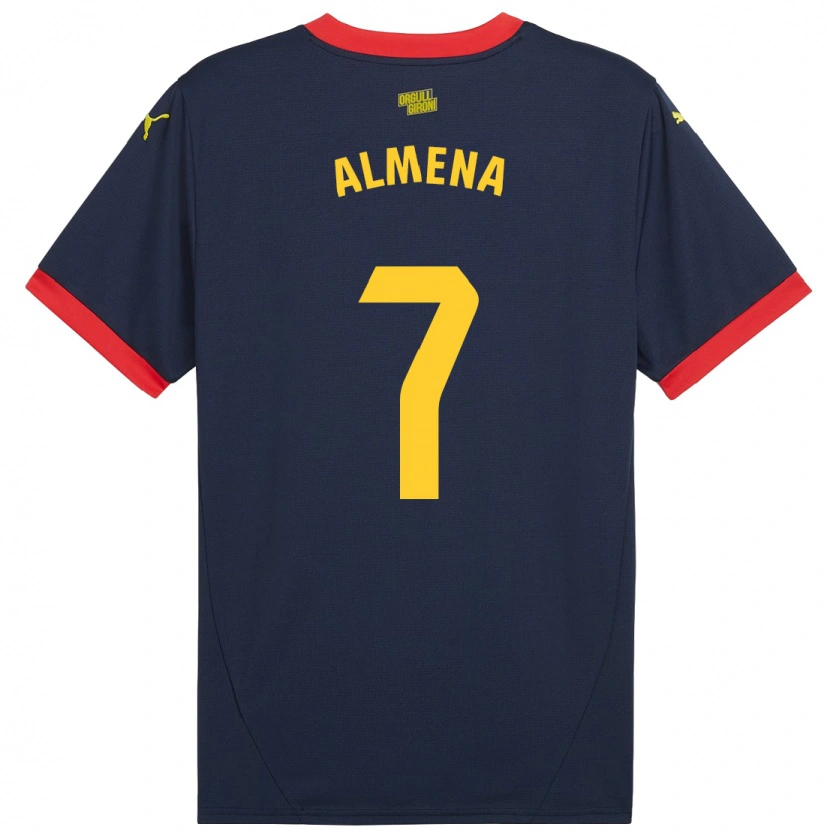 Danxen Niño Camiseta Iker Almena #7 Azul Marino Rojo 2ª Equipación 2024/25 La Camisa