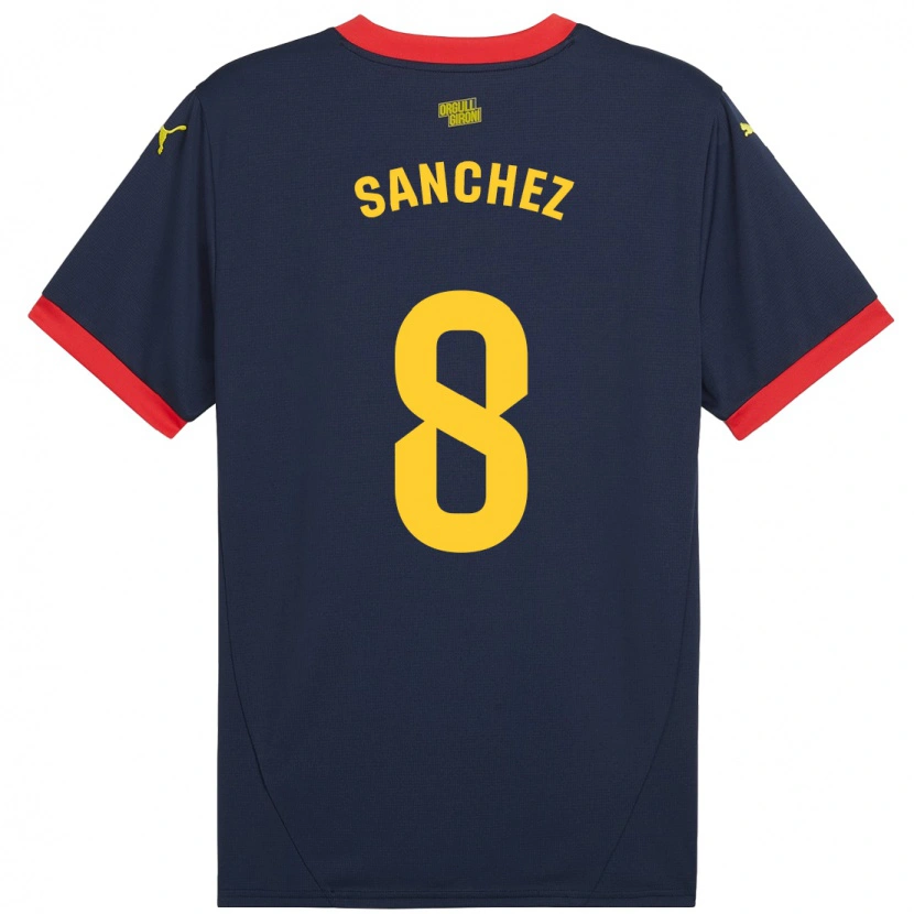 Danxen Niño Camiseta Miguel Ángel Sánchez #8 Azul Marino Rojo 2ª Equipación 2024/25 La Camisa