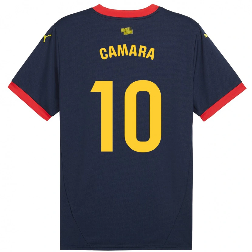 Danxen Niño Camiseta Dawda Camara #10 Azul Marino Rojo 2ª Equipación 2024/25 La Camisa