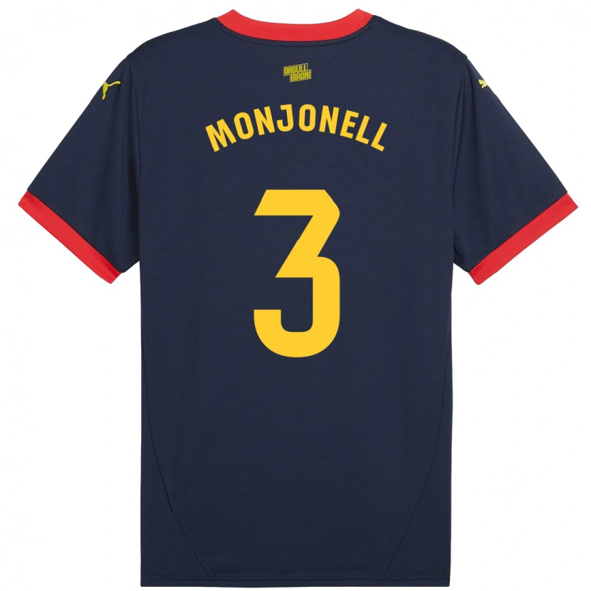 Danxen Niño Camiseta Eric Monjonell #3 Azul Marino Rojo 2ª Equipación 2024/25 La Camisa