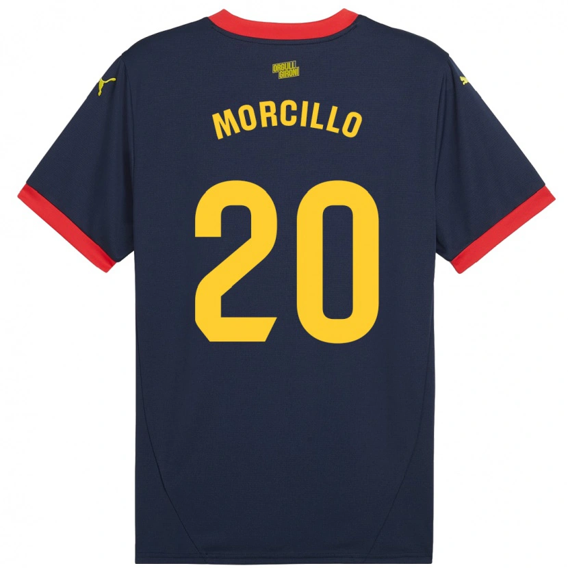 Danxen Niño Camiseta Luis Morcillo #20 Azul Marino Rojo 2ª Equipación 2024/25 La Camisa