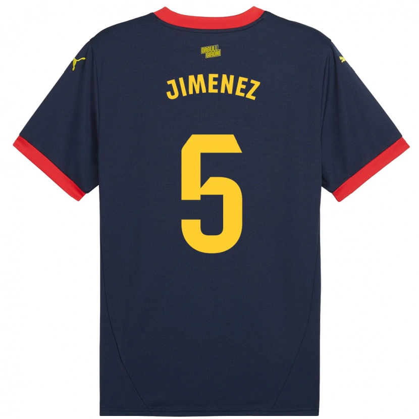 Danxen Niño Camiseta Ángela Jiménez #5 Azul Marino Rojo 2ª Equipación 2024/25 La Camisa