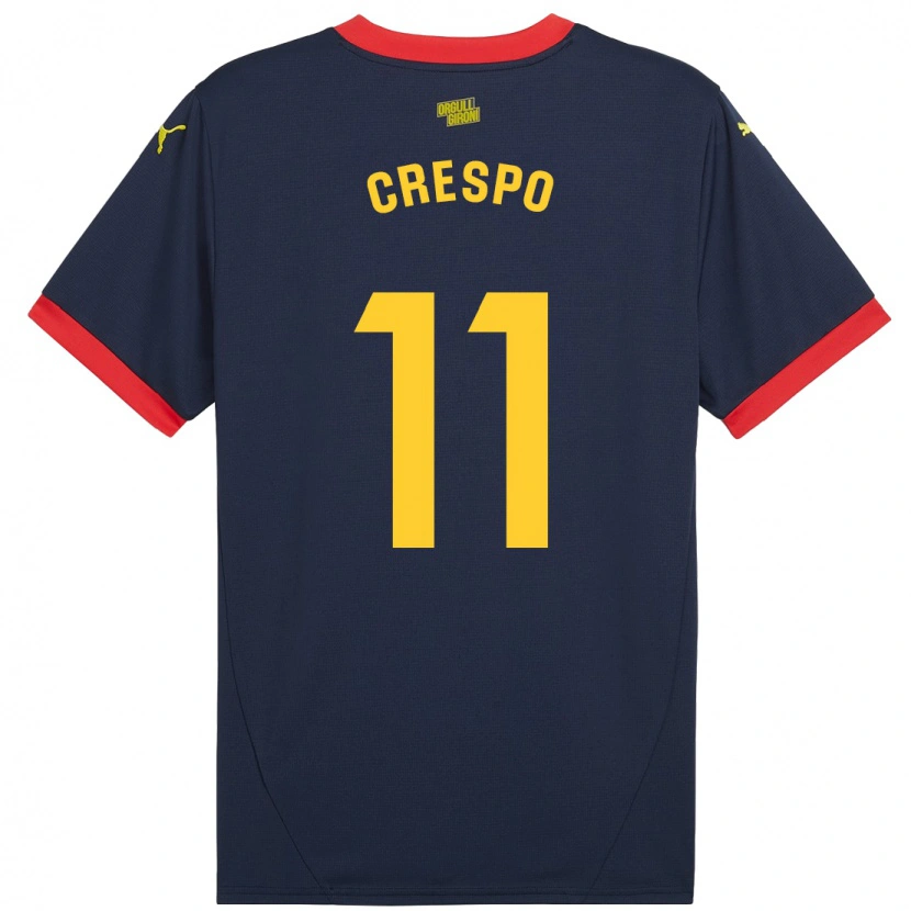 Danxen Niño Camiseta Lydia Crespo #11 Azul Marino Rojo 2ª Equipación 2024/25 La Camisa