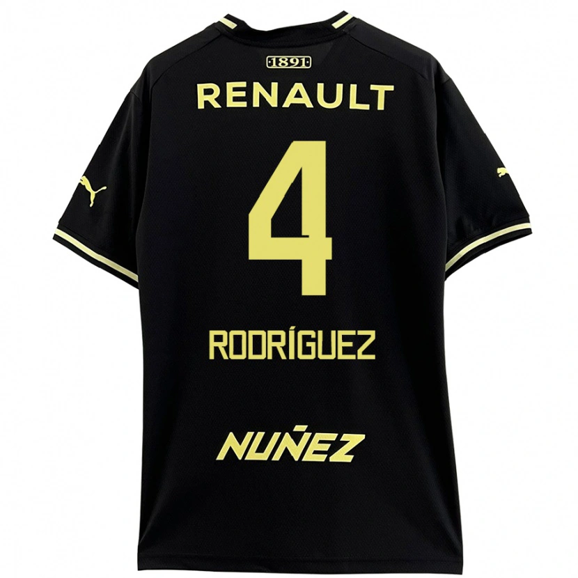 Danxen Niño Camiseta Guzmán Rodríguez #4 Negro Amarillo 2ª Equipación 2024/25 La Camisa