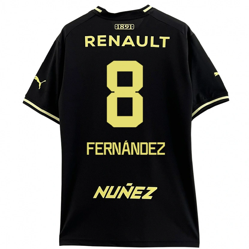 Danxen Niño Camiseta Leonardo Fernández #8 Negro Amarillo 2ª Equipación 2024/25 La Camisa