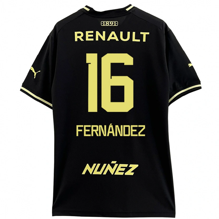 Danxen Niño Camiseta Adrián Fernández #16 Negro Amarillo 2ª Equipación 2024/25 La Camisa