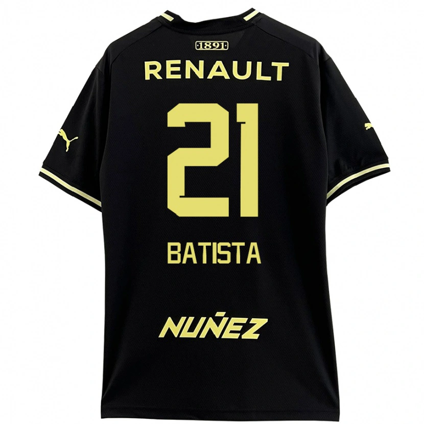 Danxen Niño Camiseta Facundo Batista #21 Negro Amarillo 2ª Equipación 2024/25 La Camisa