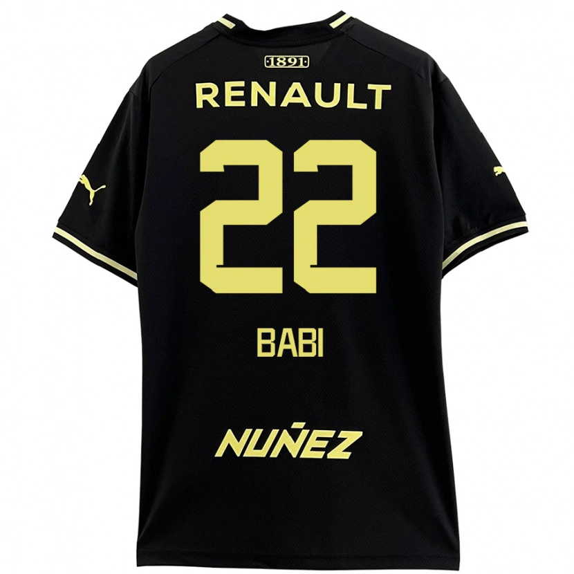 Danxen Niño Camiseta Matheus Babi #22 Negro Amarillo 2ª Equipación 2024/25 La Camisa