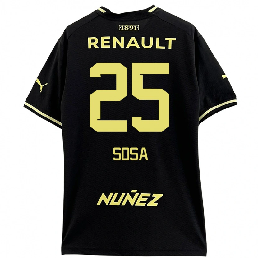 Danxen Niño Camiseta Ignacio Sosa #25 Negro Amarillo 2ª Equipación 2024/25 La Camisa