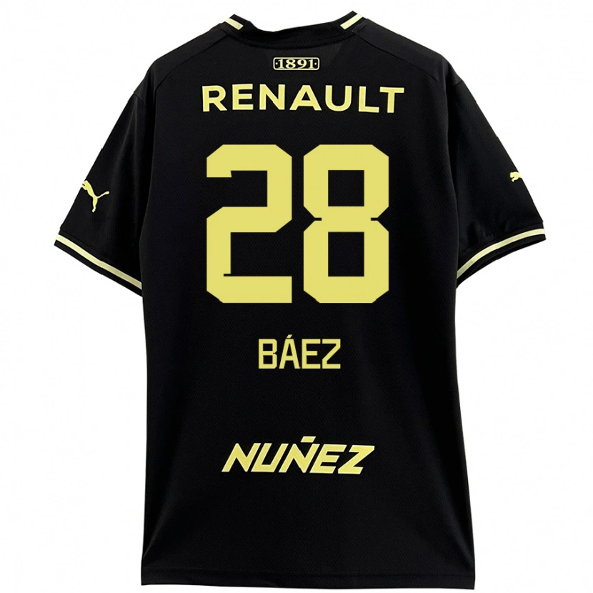 Danxen Niño Camiseta Jaime Báez #28 Negro Amarillo 2ª Equipación 2024/25 La Camisa