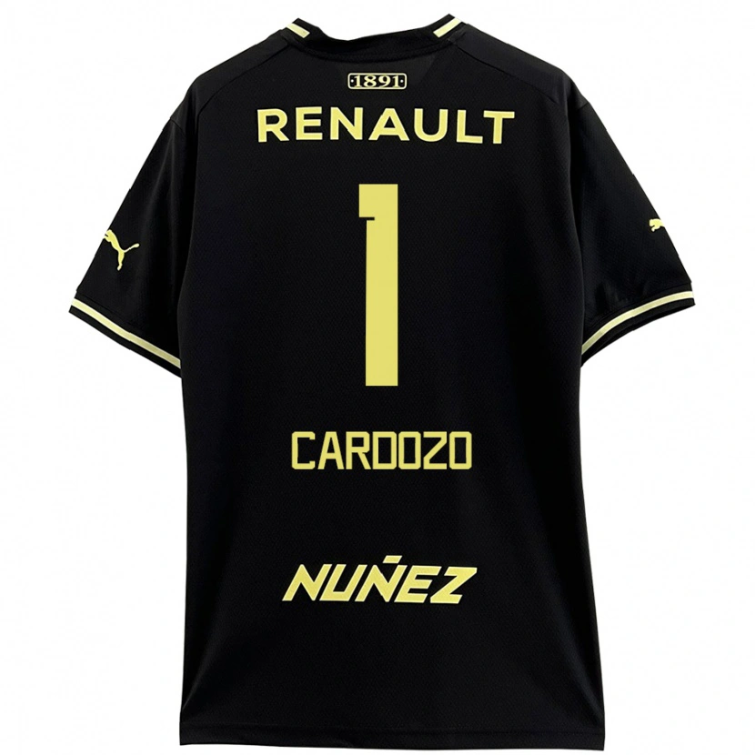 Danxen Niño Camiseta Thiago Cardozo #1 Negro Amarillo 2ª Equipación 2024/25 La Camisa