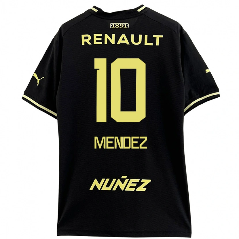 Danxen Niño Camiseta Kevin Méndez #10 Negro Amarillo 2ª Equipación 2024/25 La Camisa