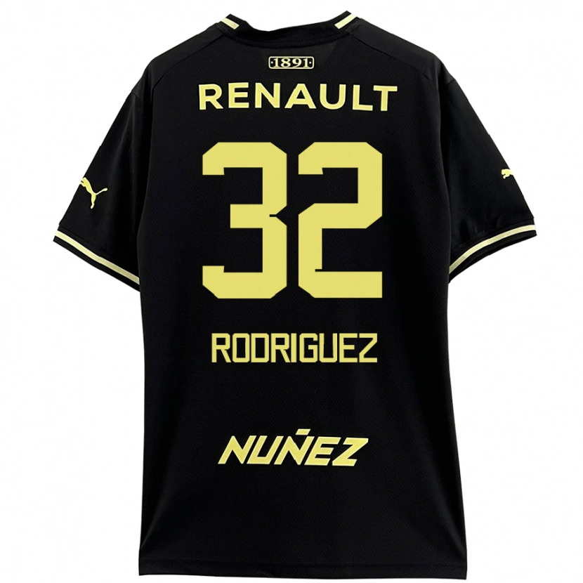 Danxen Niño Camiseta Randall Rodríguez #32 Negro Amarillo 2ª Equipación 2024/25 La Camisa