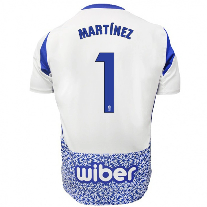 Danxen Niño Camiseta Marc Martínez #1 Blanco Azul 2ª Equipación 2024/25 La Camisa