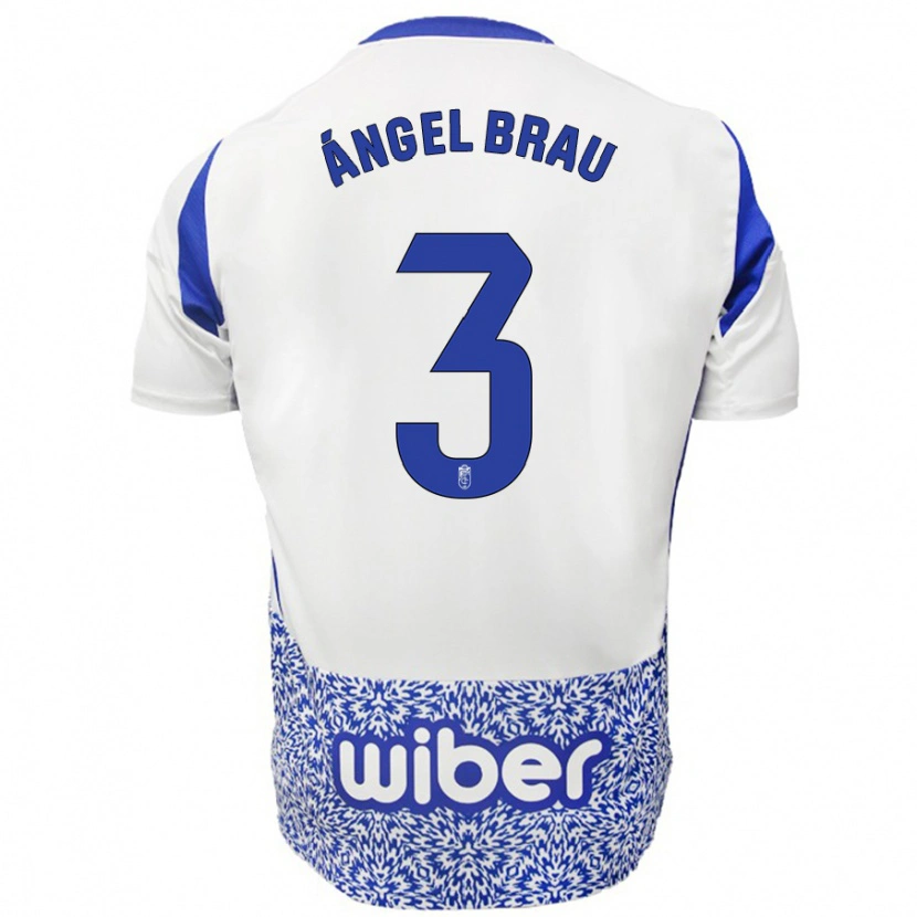 Danxen Niño Camiseta Miguel Ángel Brau #3 Blanco Azul 2ª Equipación 2024/25 La Camisa