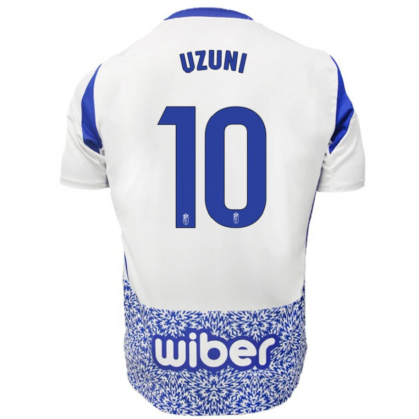 Danxen Niño Camiseta Myrto Uzuni #10 Blanco Azul 2ª Equipación 2024/25 La Camisa