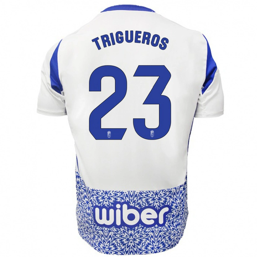 Danxen Niño Camiseta Manu Trigueros #23 Blanco Azul 2ª Equipación 2024/25 La Camisa