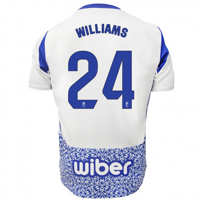 Danxen Niño Camiseta Loïc Williams #24 Blanco Azul 2ª Equipación 2024/25 La Camisa