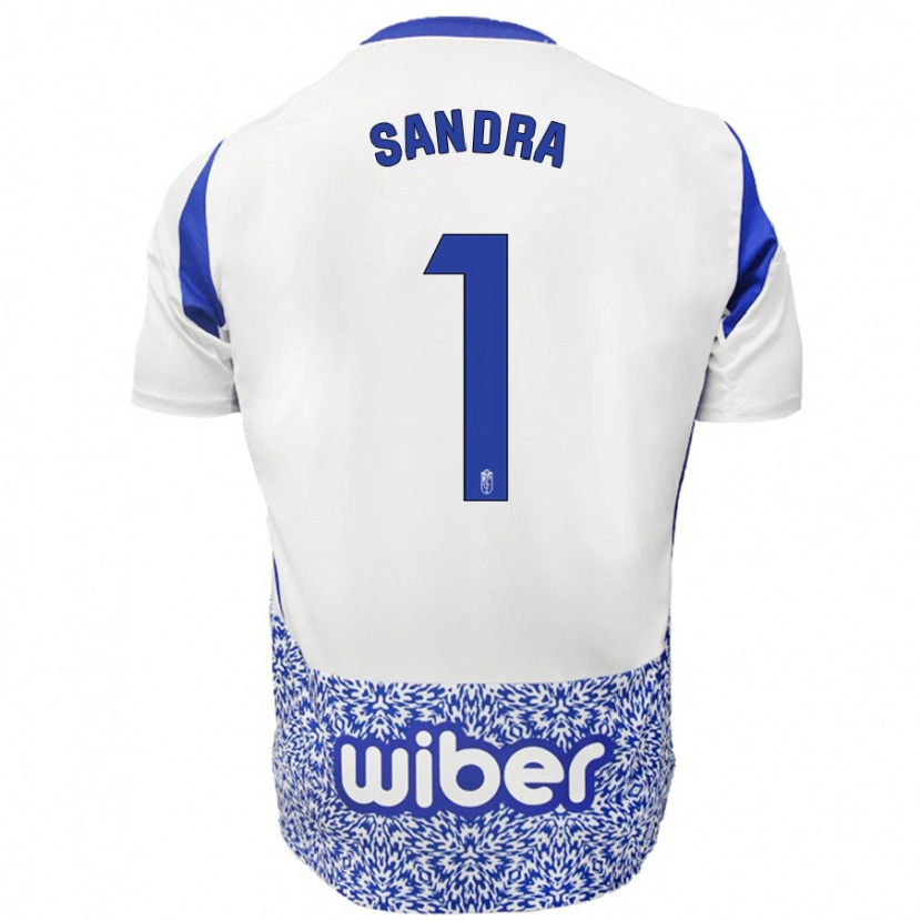 Danxen Niño Camiseta Sandra #1 Blanco Azul 2ª Equipación 2024/25 La Camisa